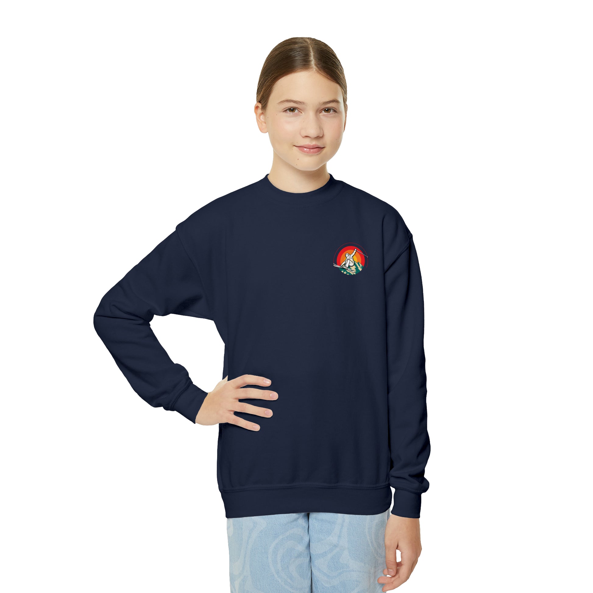Youth ski jump Crewneck Sweatshirt