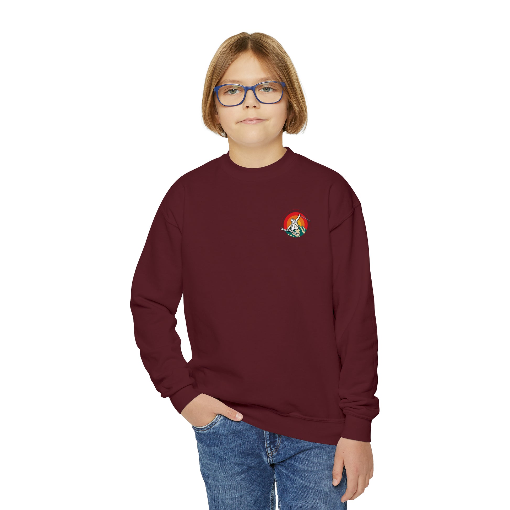 Youth ski jump Crewneck Sweatshirt