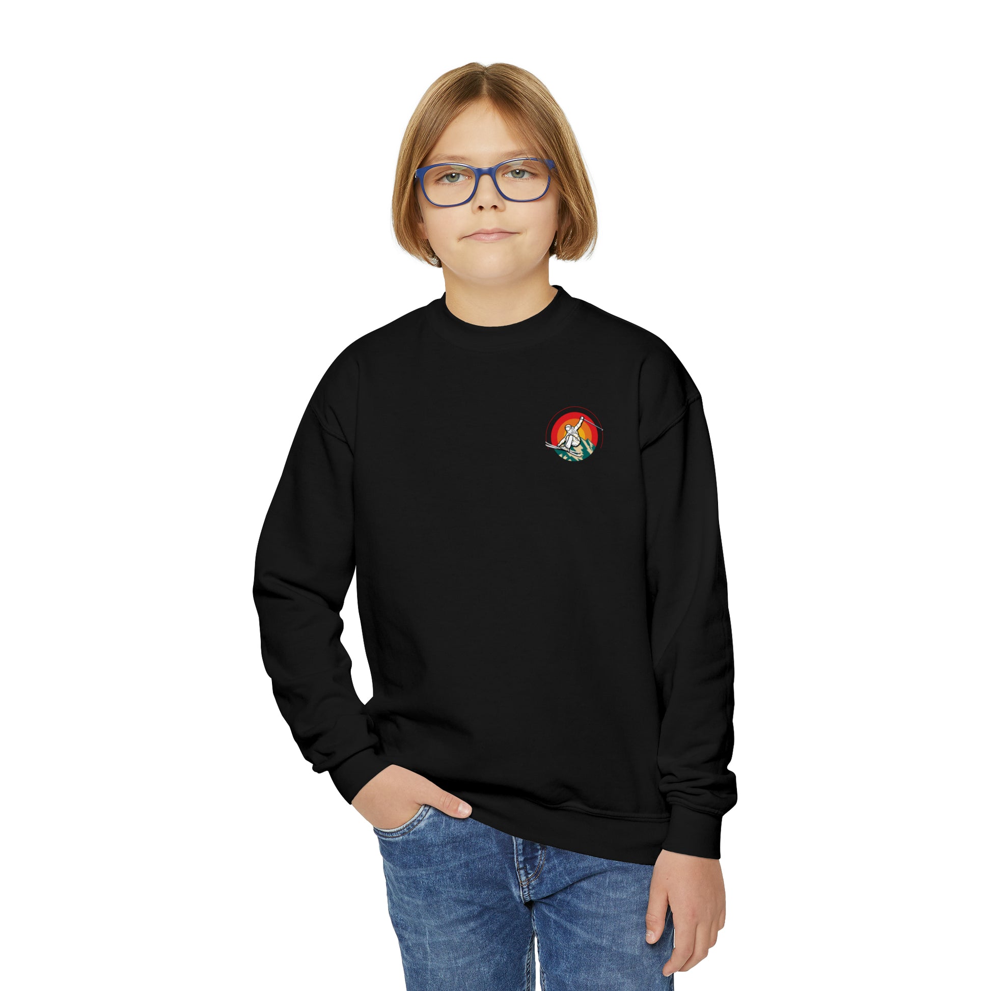 Youth ski jump Crewneck Sweatshirt