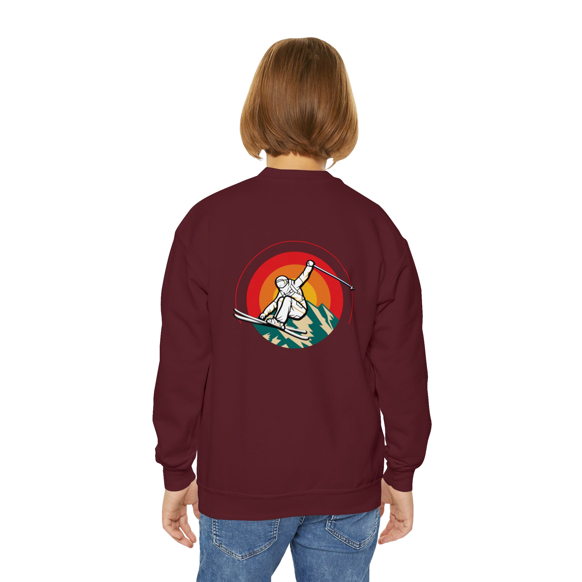 Youth ski jump Crewneck Sweatshirt