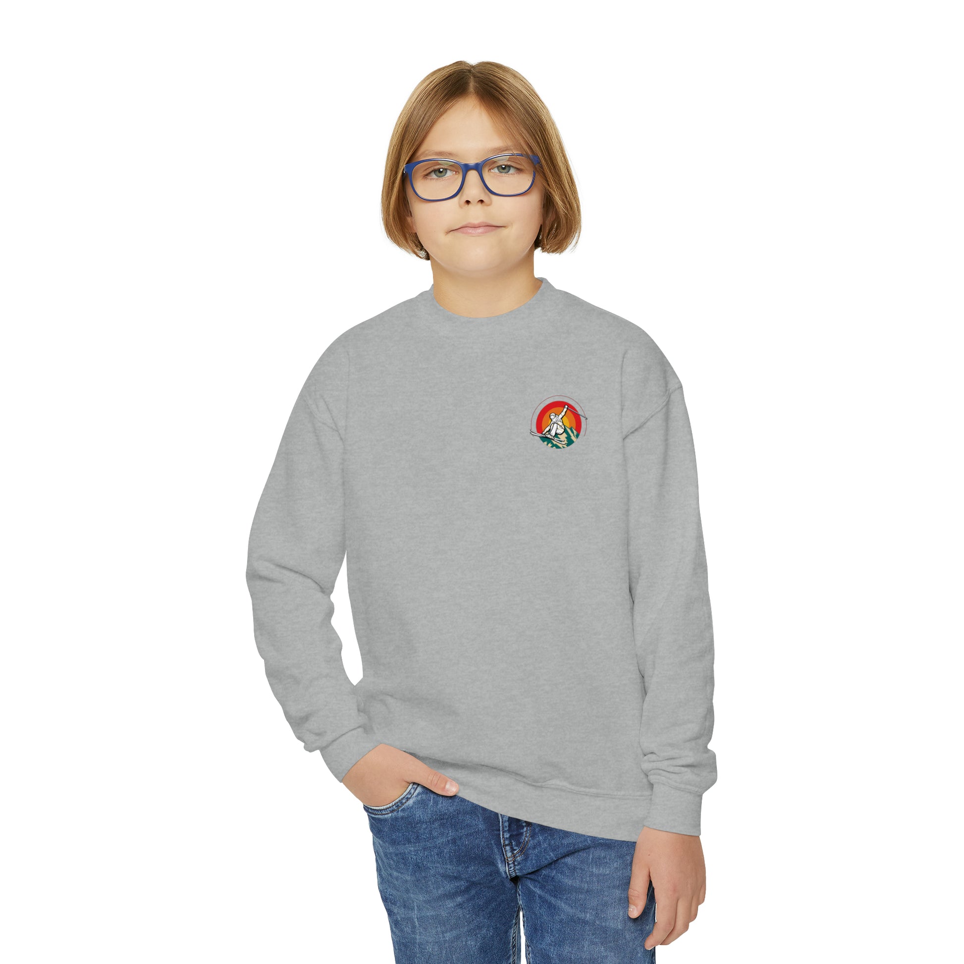 Youth ski jump Crewneck Sweatshirt