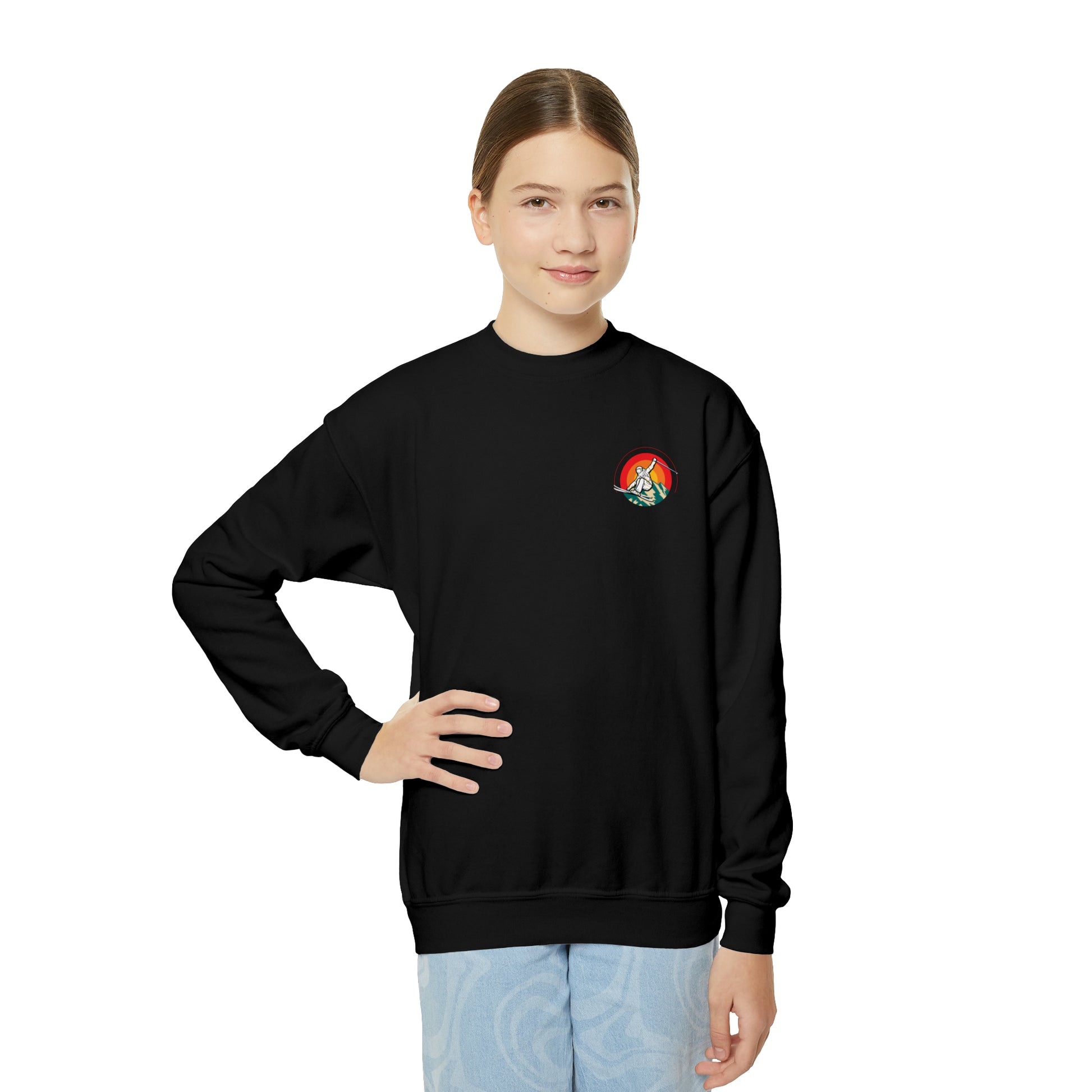 Youth ski jump Crewneck Sweatshirt