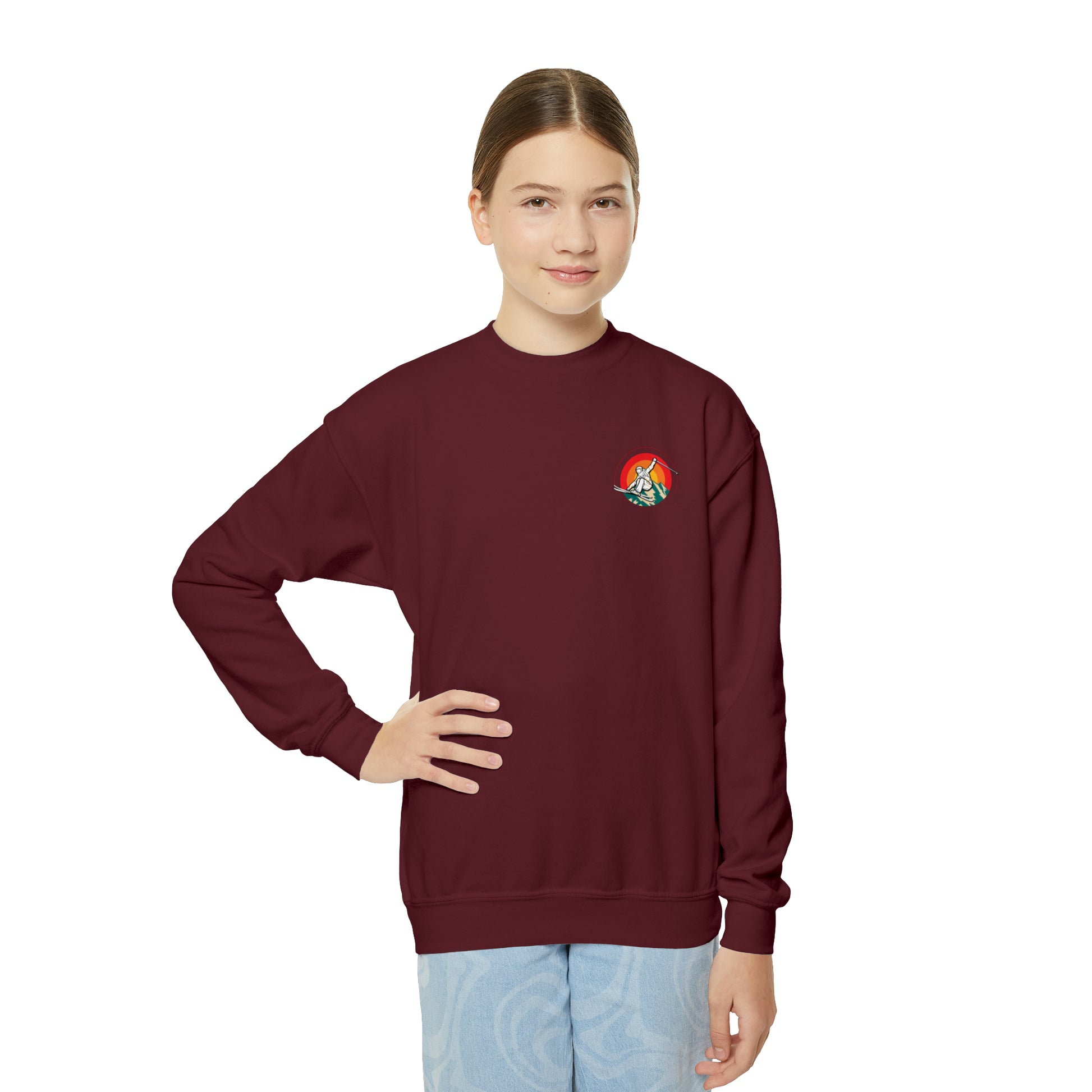 Youth ski jump Crewneck Sweatshirt