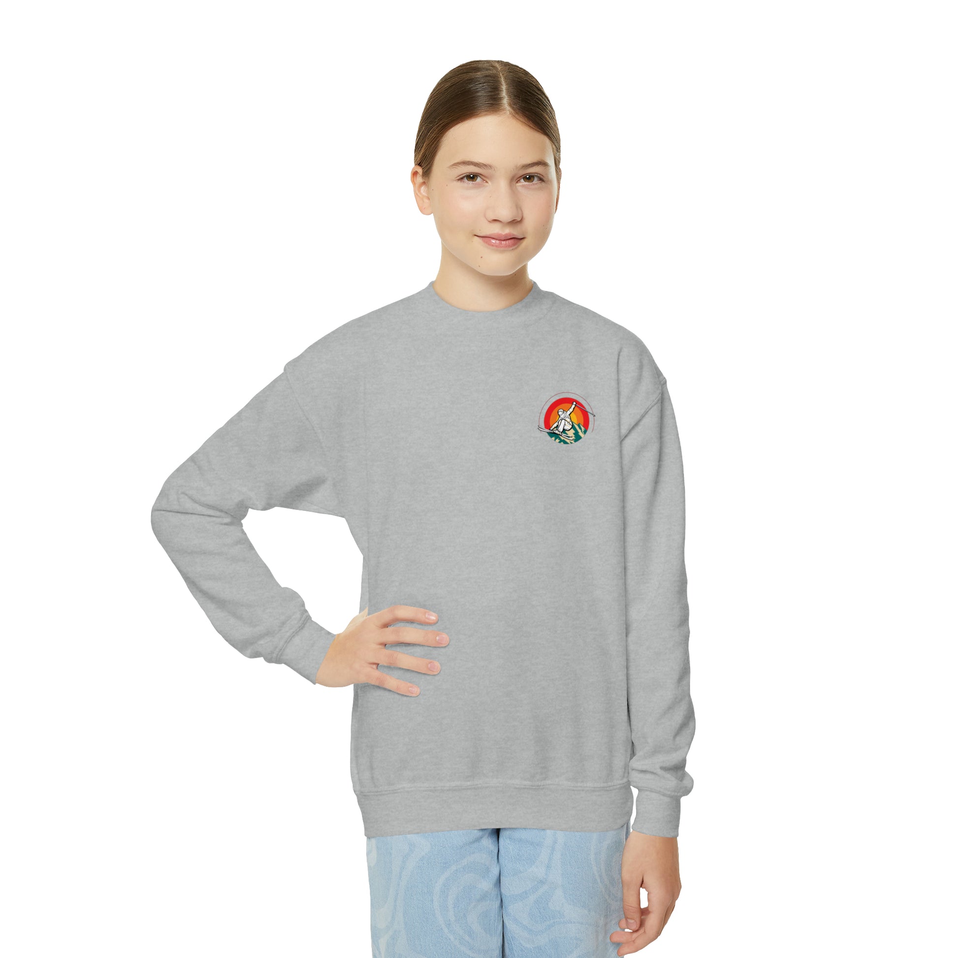 Youth ski jump Crewneck Sweatshirt