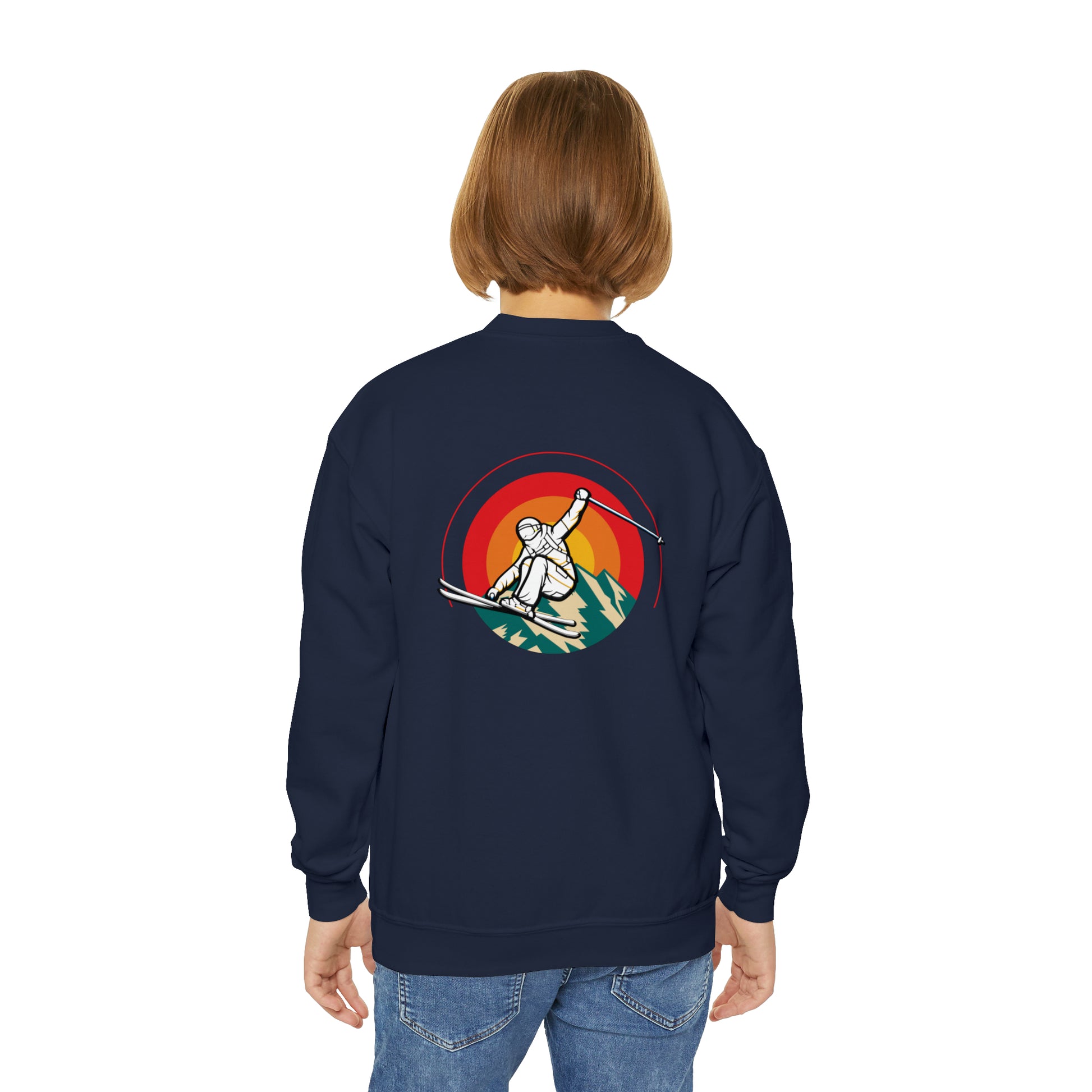 Youth ski jump Crewneck Sweatshirt