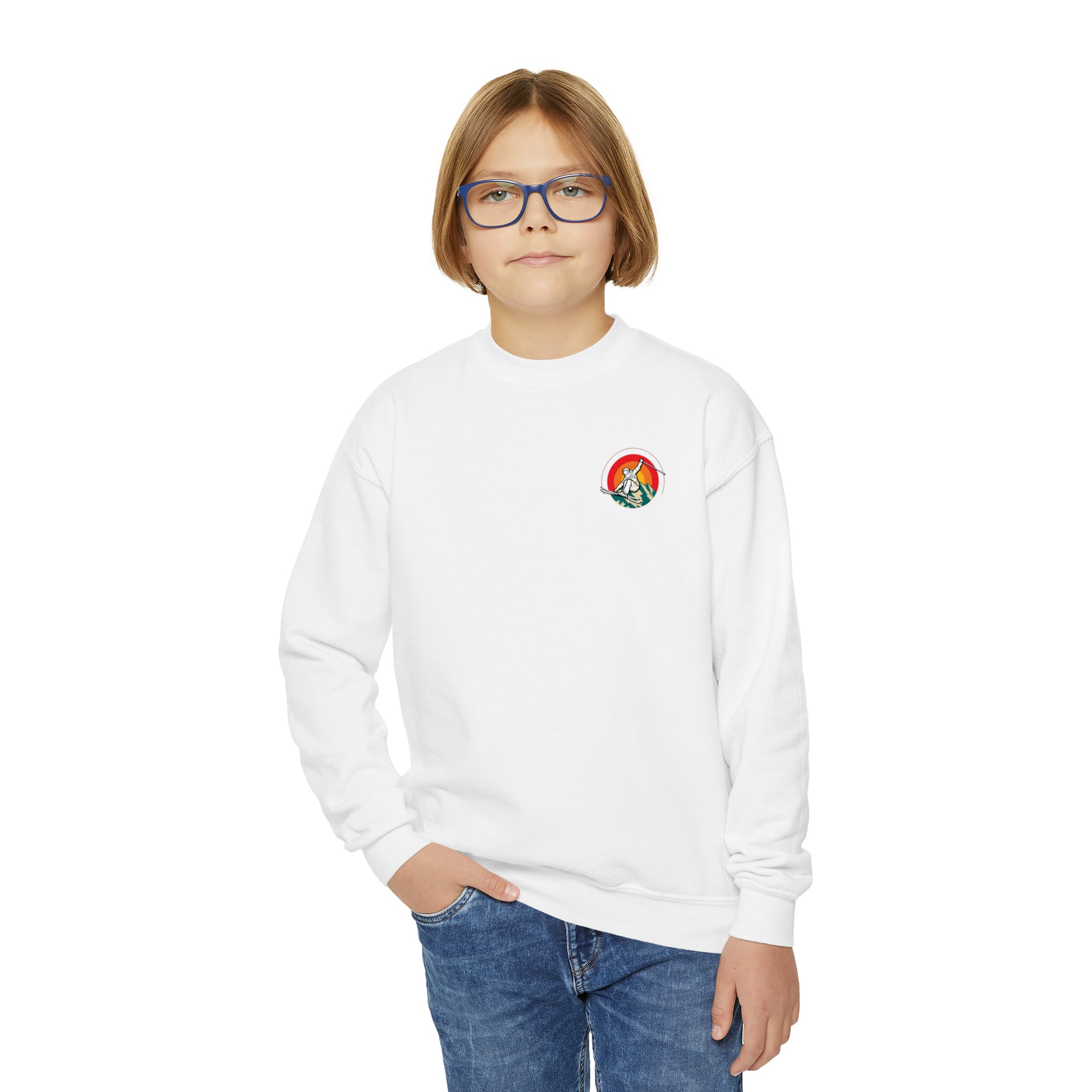 Youth ski jump Crewneck Sweatshirt