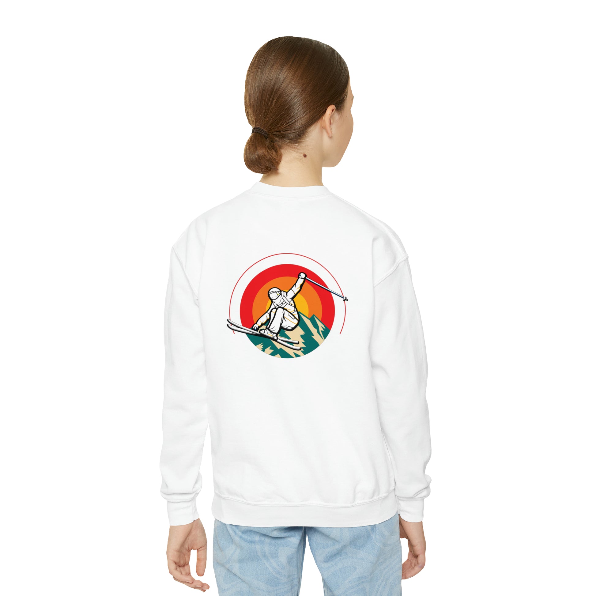 Youth ski jump Crewneck Sweatshirt