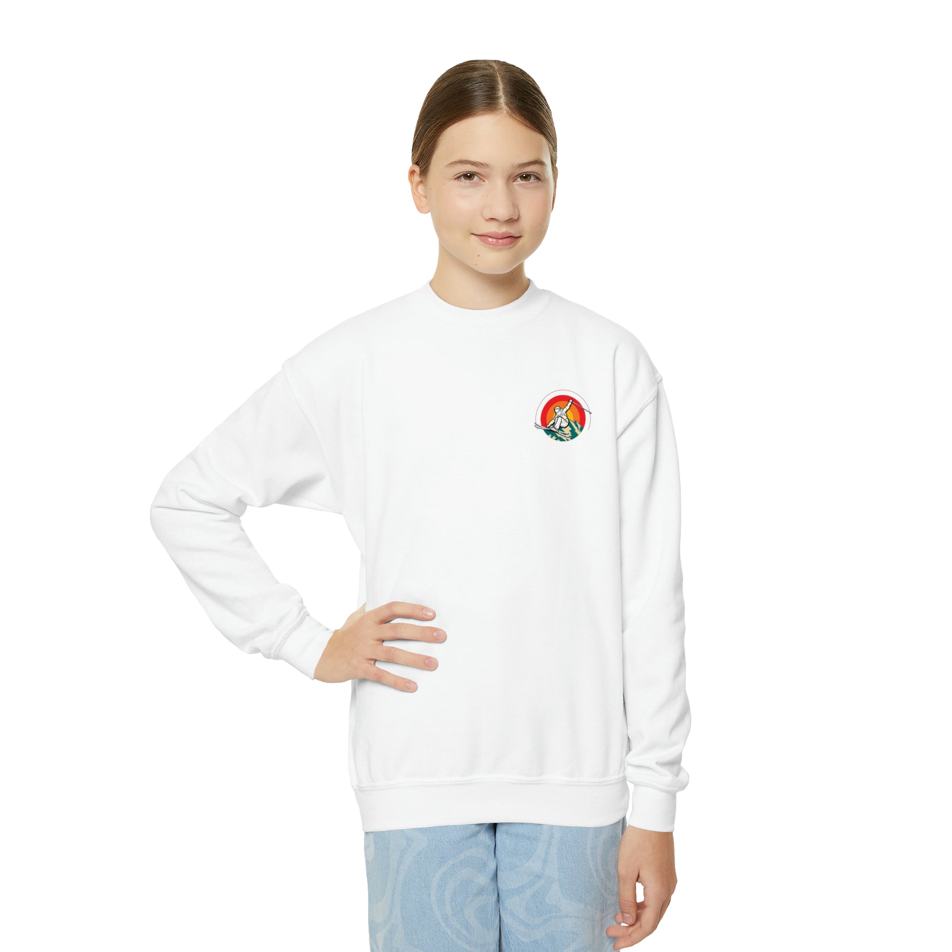 Youth ski jump Crewneck Sweatshirt