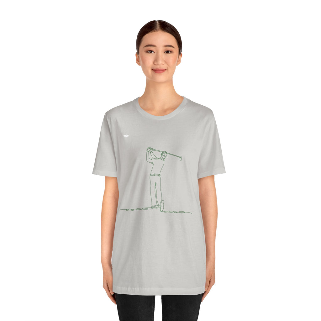 Golf Man Tee - Swing Club Line Design