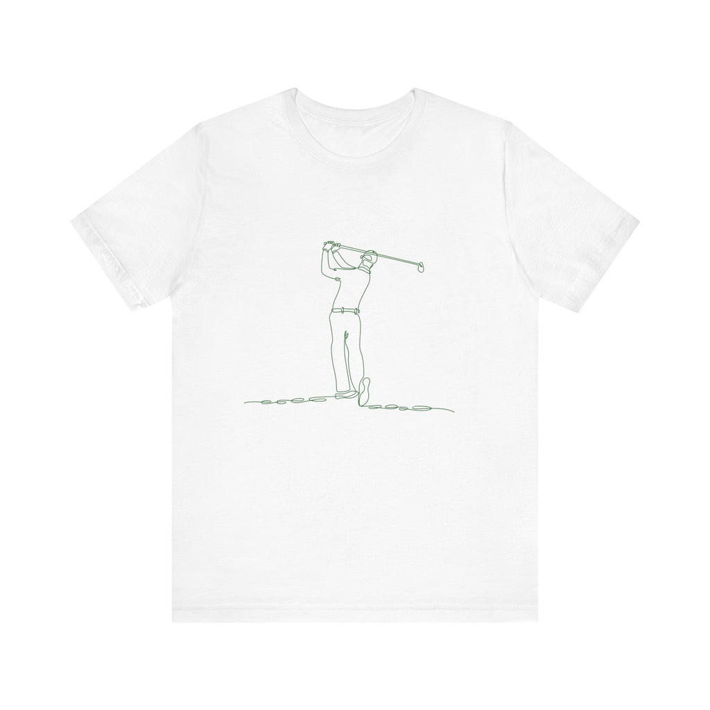 Golf Man Tee - Swing Club Line Design
