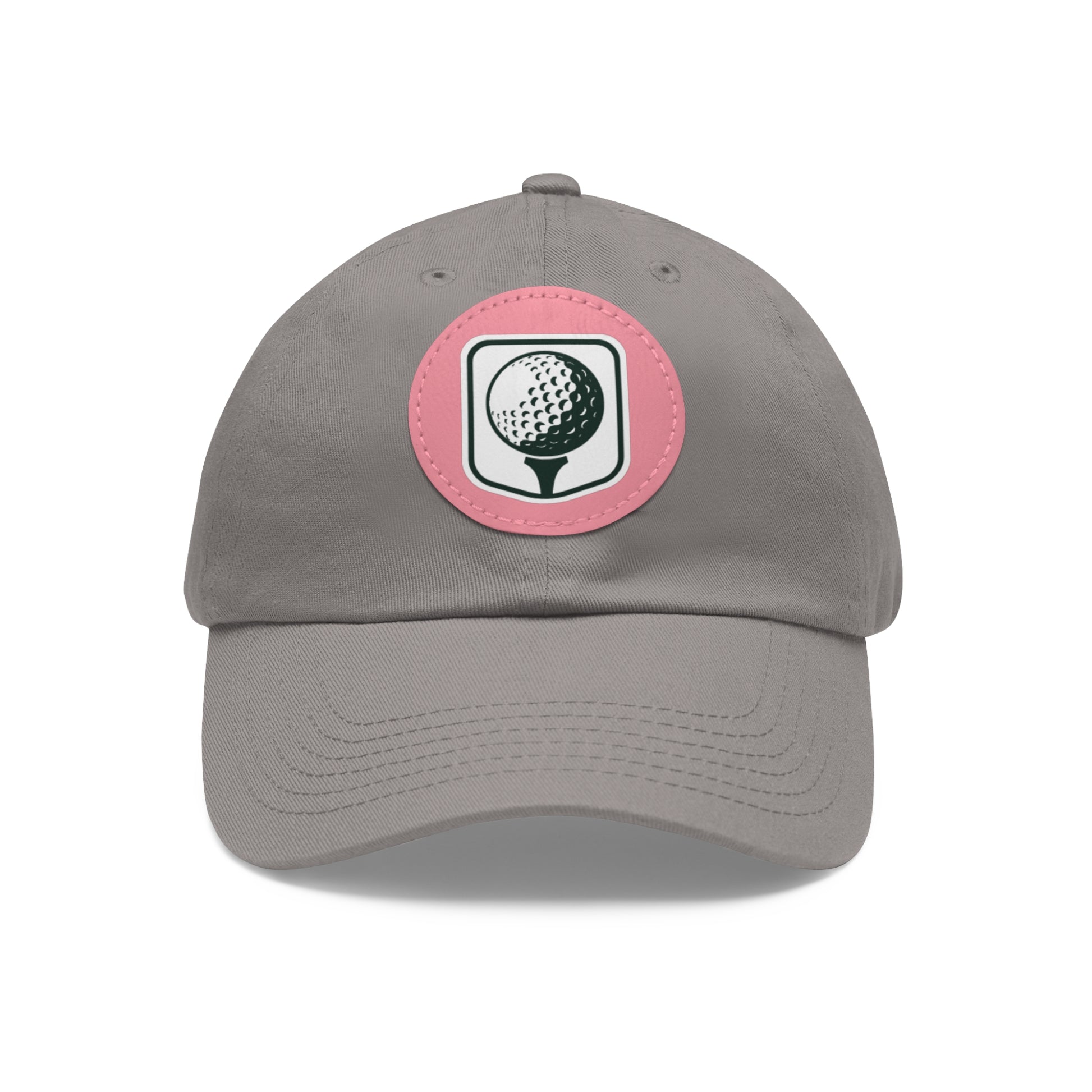 Golf Baseball Cap with Leather Golf Patch