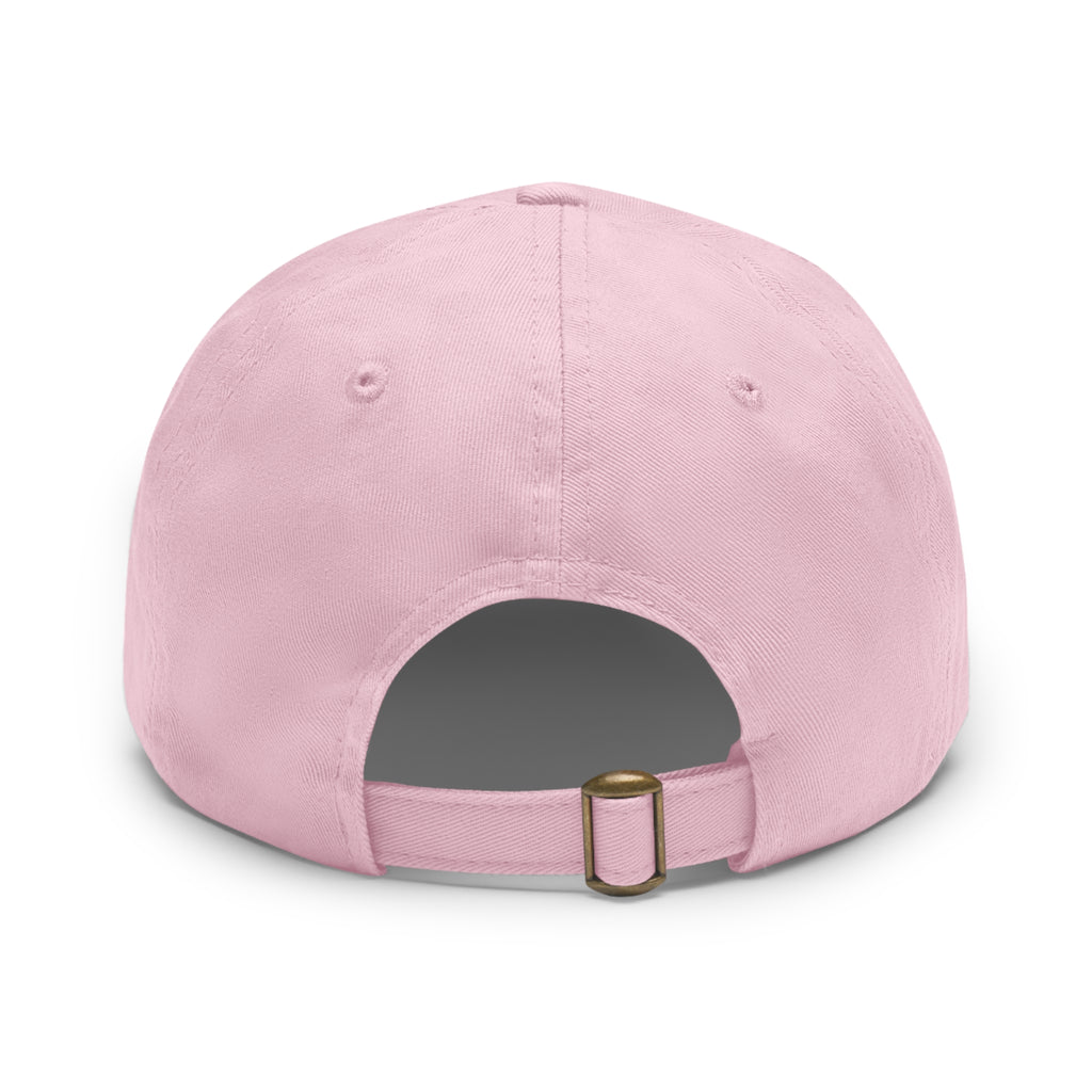 Golf Baseball Cap with Leather Golf Patch