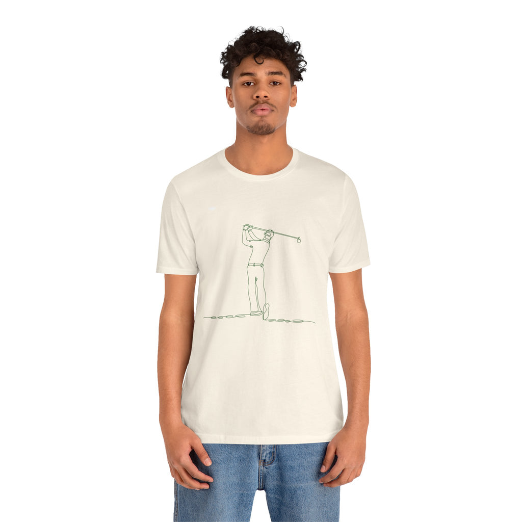 Golf Man Tee - Swing Club Line Design