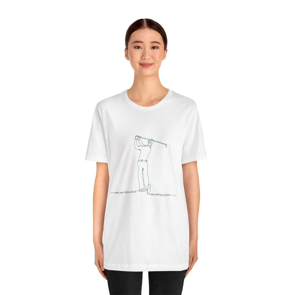 Golf Man Tee - Swing Club Line Design