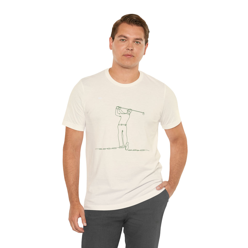 Golf Man Tee - Swing Club Line Design