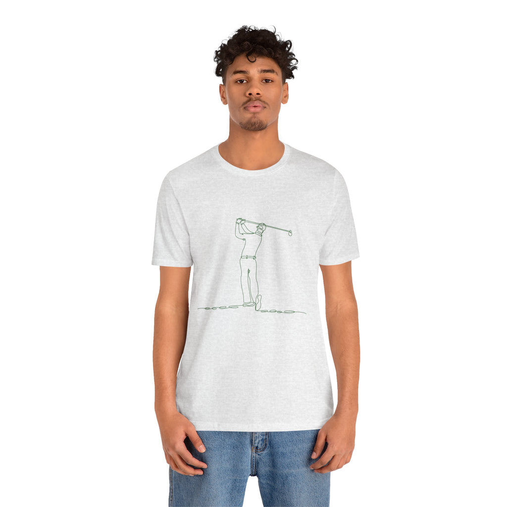 Golf Man Tee - Swing Club Line Design