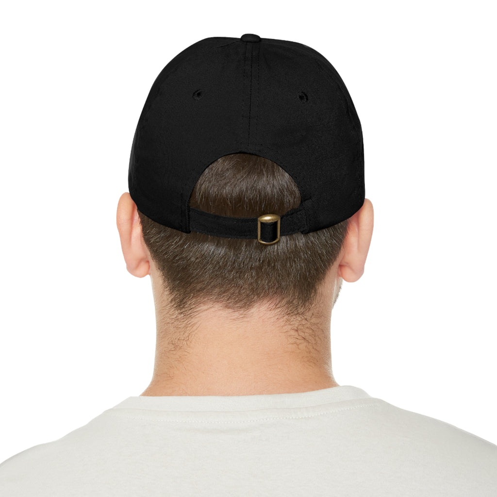 Golf Baseball Cap with Leather Golf Patch