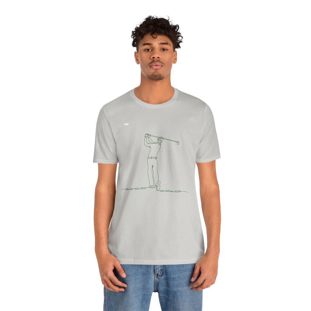 Golf Man Tee - Swing Club Line Design