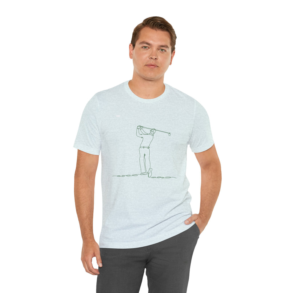 Golf Man Tee - Swing Club Line Design