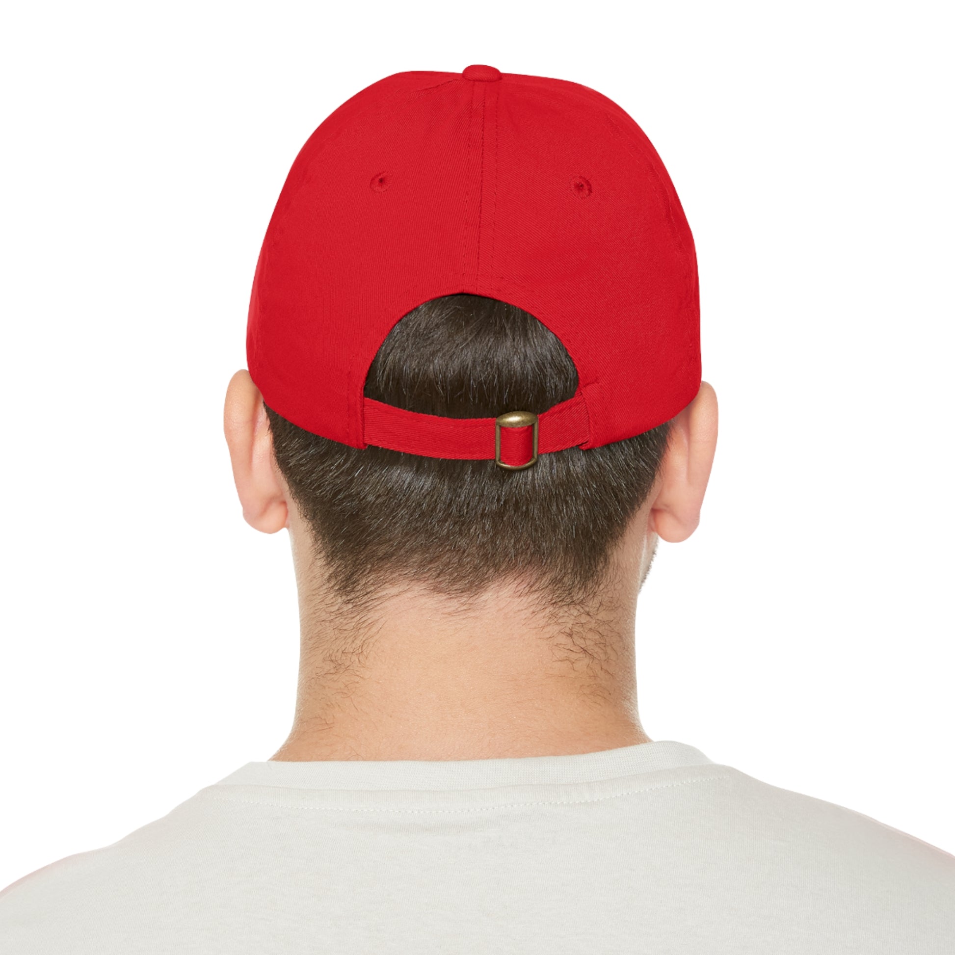 Golf Baseball Cap with Leather Golf Patch