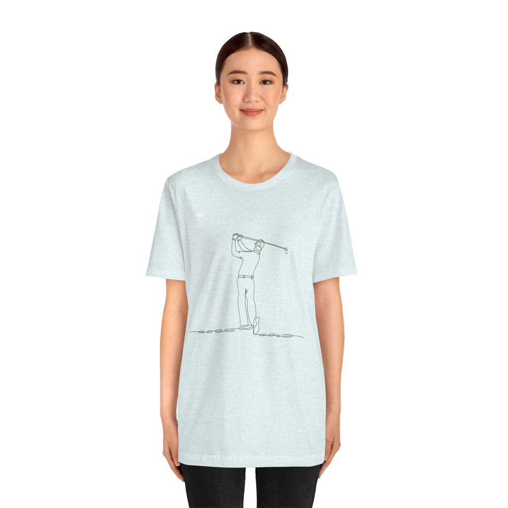 Golf Man Tee - Swing Club Line Design