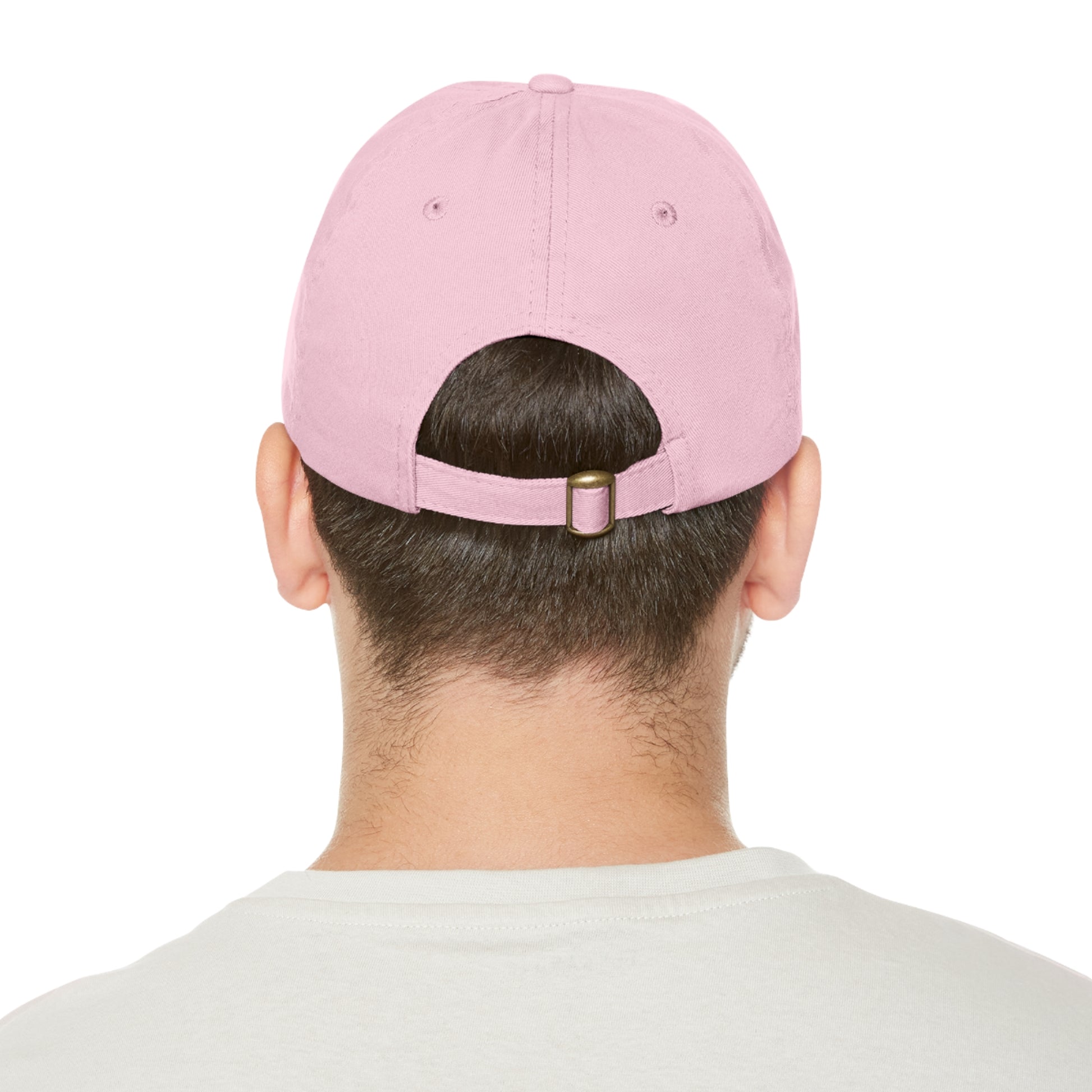 Golf Baseball Cap with Leather Golf Patch