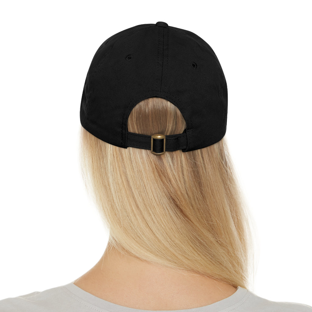Golf Baseball Cap with Leather Golf Patch