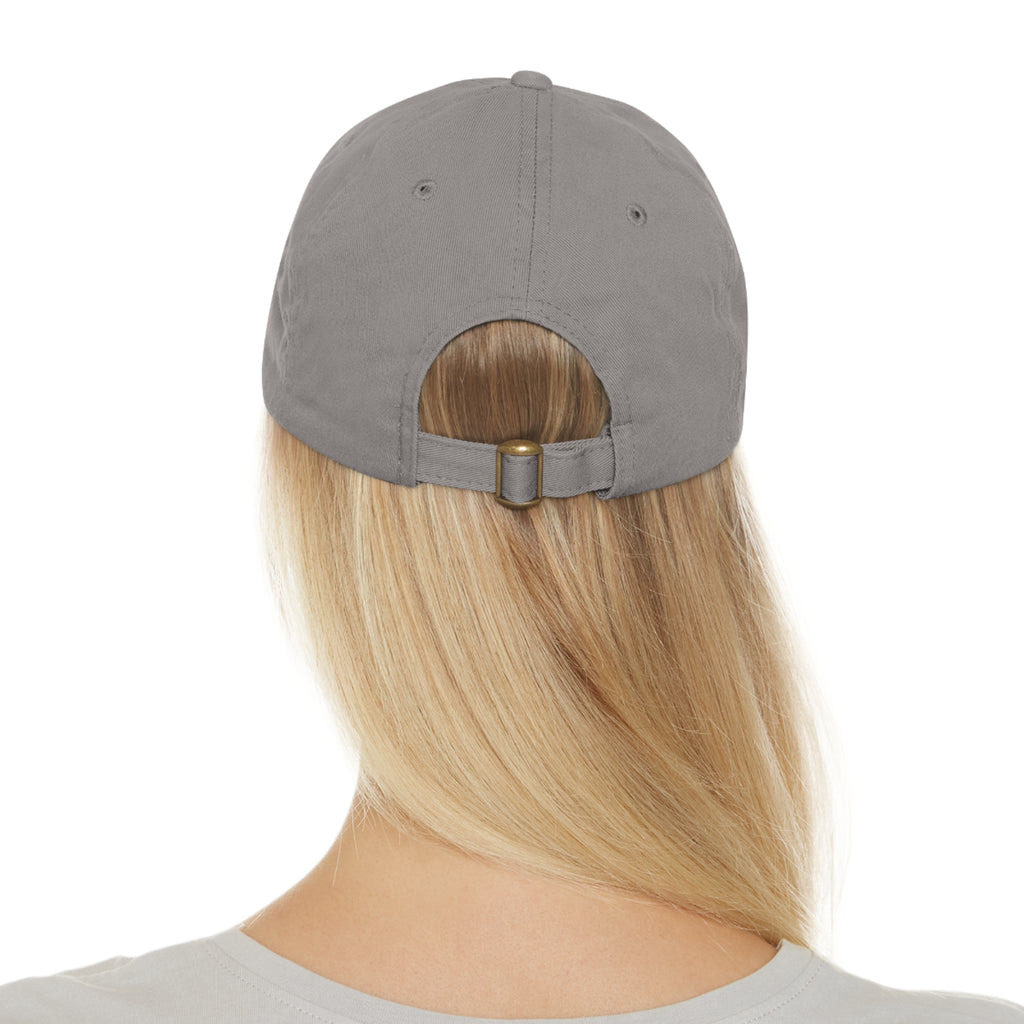 Golf Baseball Cap with Leather Golf Patch