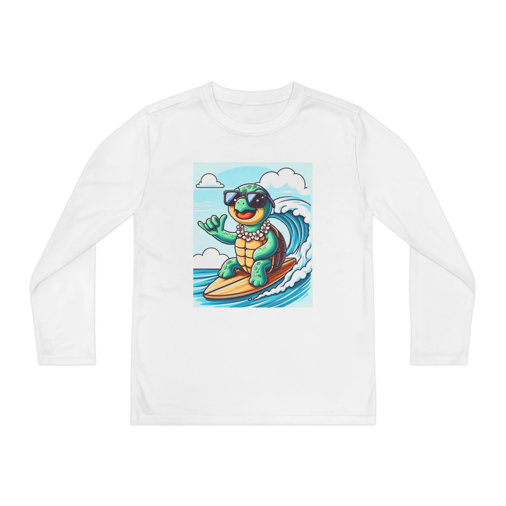 Surfing turtle Youth Long Sleeve Competitor Tee