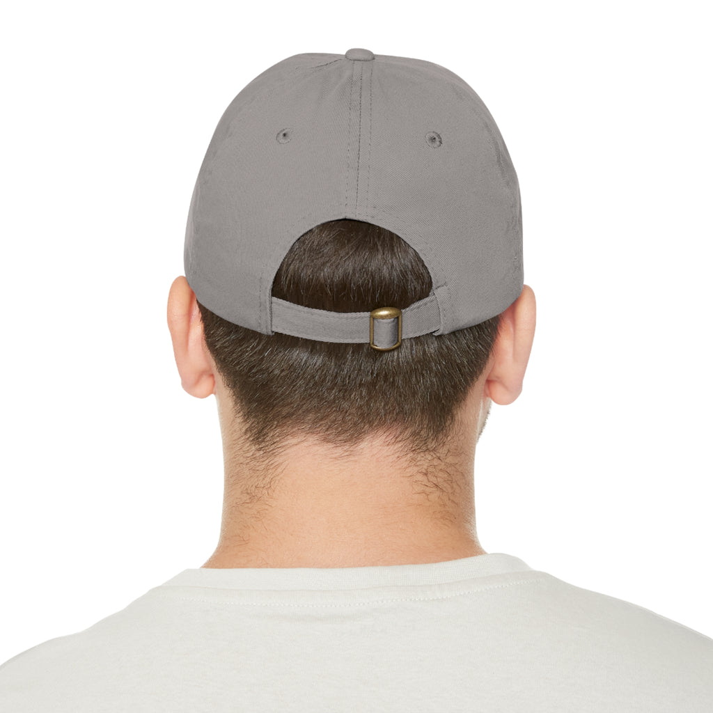 Golf Baseball Cap with Leather Golf Patch