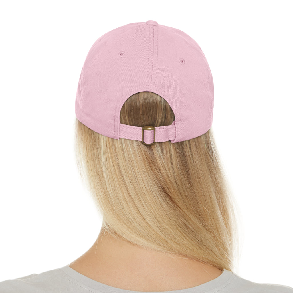 Golf Baseball Cap with Leather Golf Patch